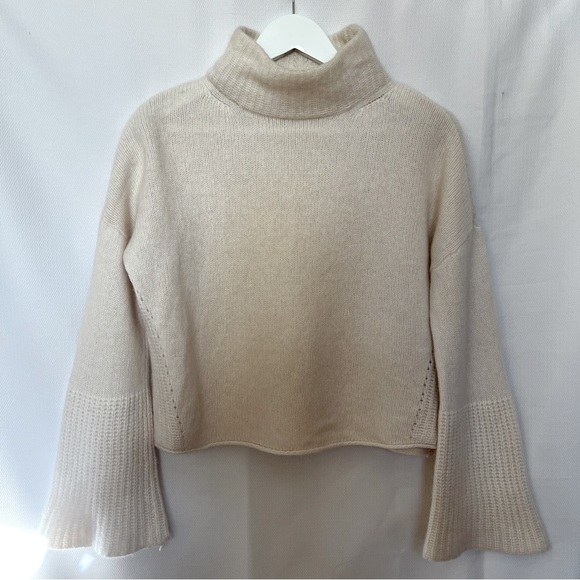 Skull Cashmere cream turtleneck sweater - Picture 1 of 5